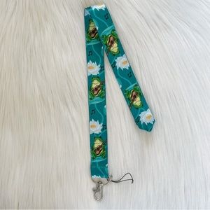 Frog with guitar lanyard